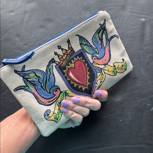 BRIGHTON 2019 Love‎ Of Art Canvas Clutch Pouch Cosmetic Makeup Bag Travel Pouch